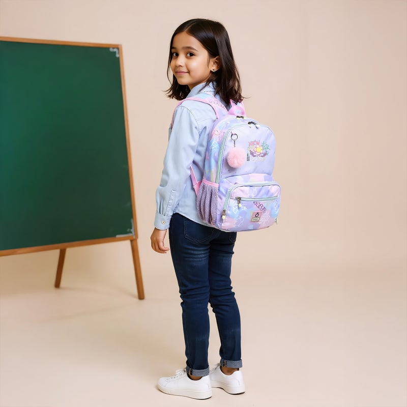 Enso Backpack-New Vibes-2 Cmprt-26 Liters-Girls (Polyester) Purple \ 33X46X17 - Image 2